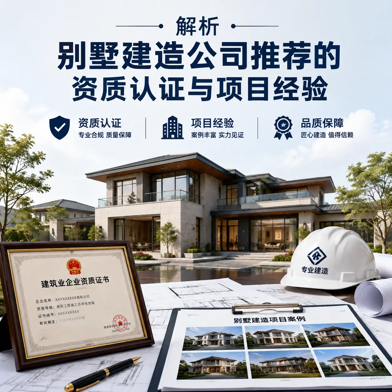 解析 河南 别墅建造公司推荐的资质认证与项目经验