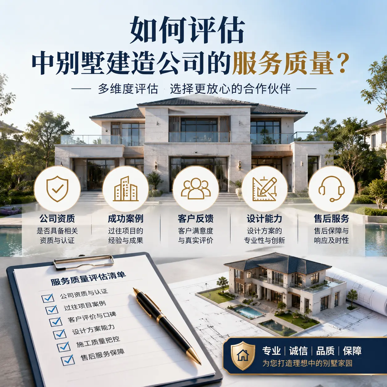 如何评估 河南 中别墅建造公司的服务质量?