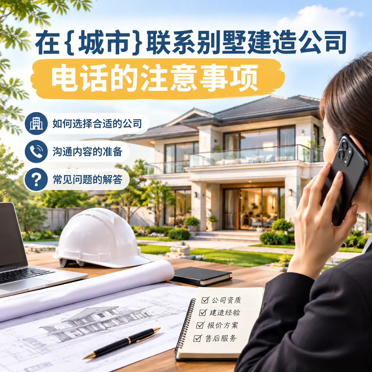 在河南联系别墅建造公司电话的注意事项