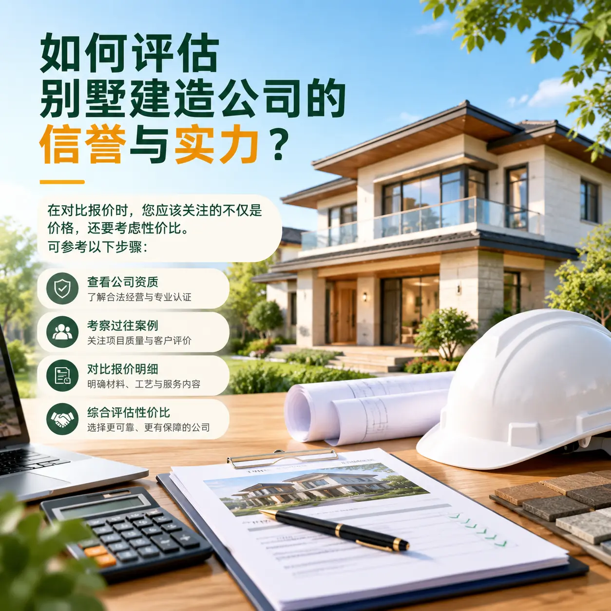 如何评估 河南 别墅建造公司的信誉与实力？