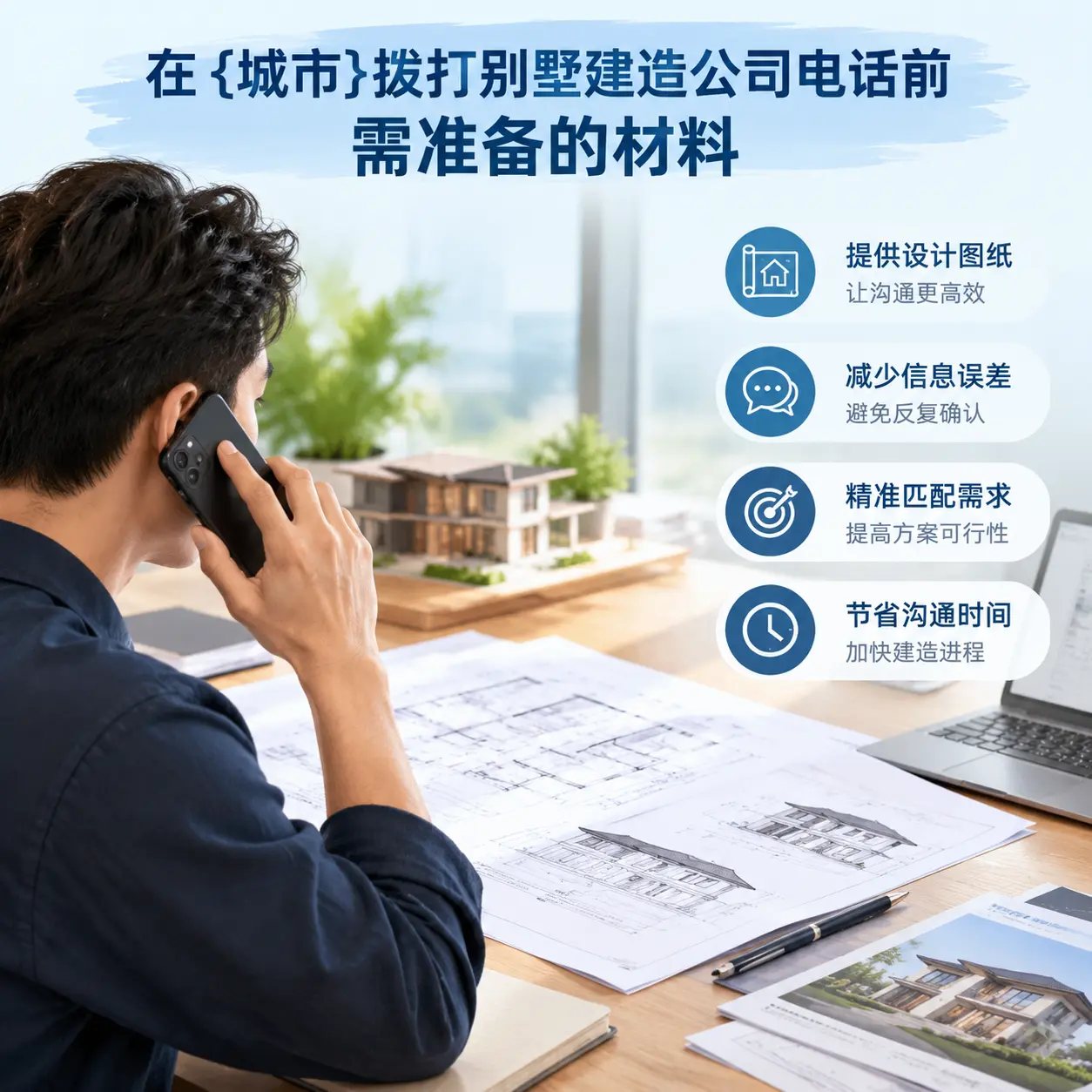 在河南拨打别墅建造公司电话前需准备的材料